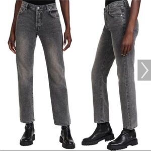 Frame Denim Le Slouch Denim in washed black